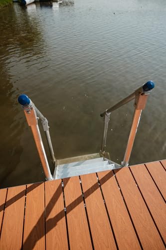 Aluminum Dock Stairs 2 Step with 1 Handrail B157