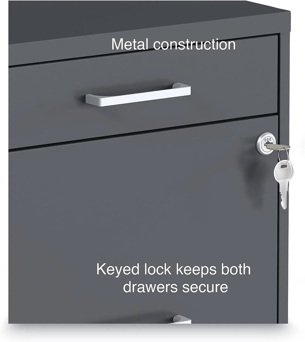 Charcoal 3-Drawer Vertical File Cabinet H1317
