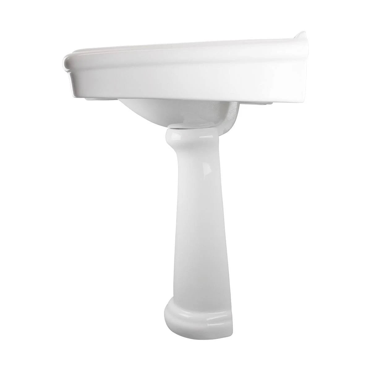 White China Pedestal Sink with Overflow F30439