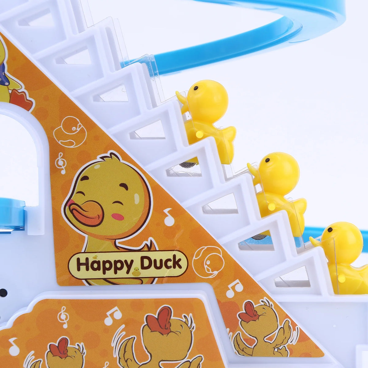 Electric Duck Roller Coaster Toy Climbing Stairs Slide Set F55296