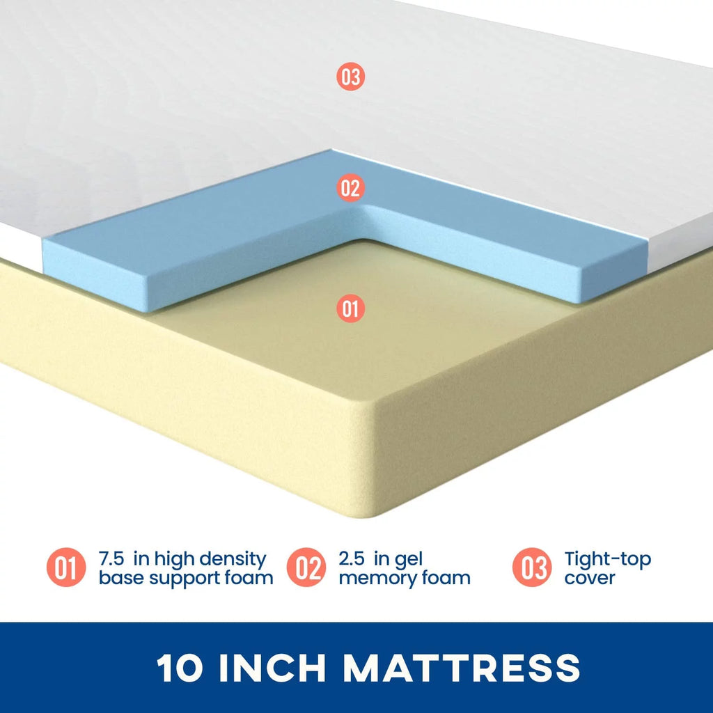 Memory Foam Mattress 10 in Twin Q2999