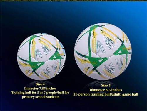 Soccer Ball Size 5 and Size 4 Thermally Bonded Match Ball with Seamless Stitching W947