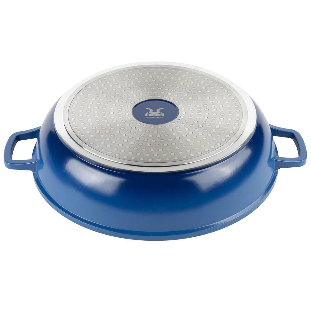 4.5 Quart Blue Cast Aluminum Braiser Pan G21810
