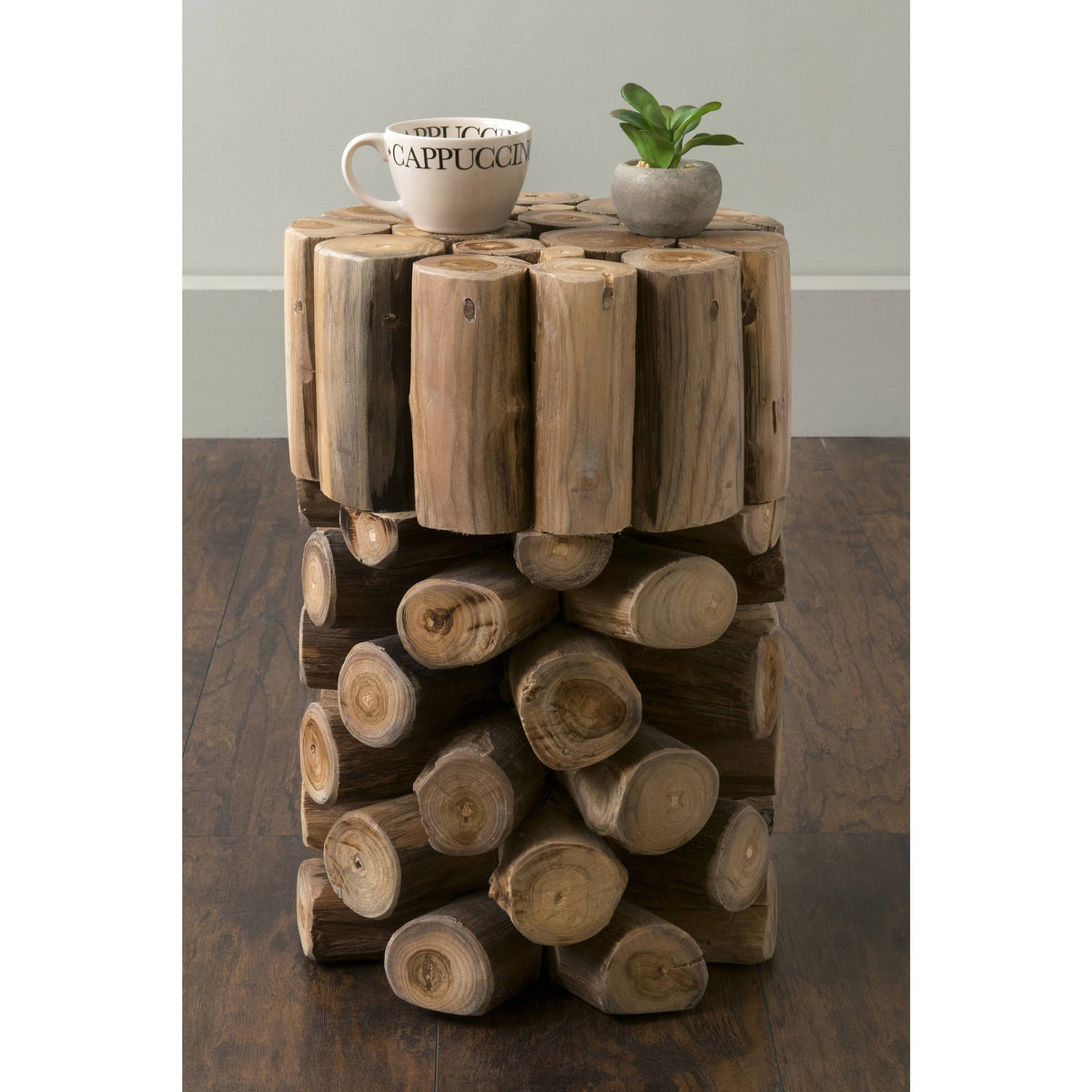 Round Teakwood Accent Table O25033