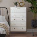 White 5 Drawer Dresser J4787