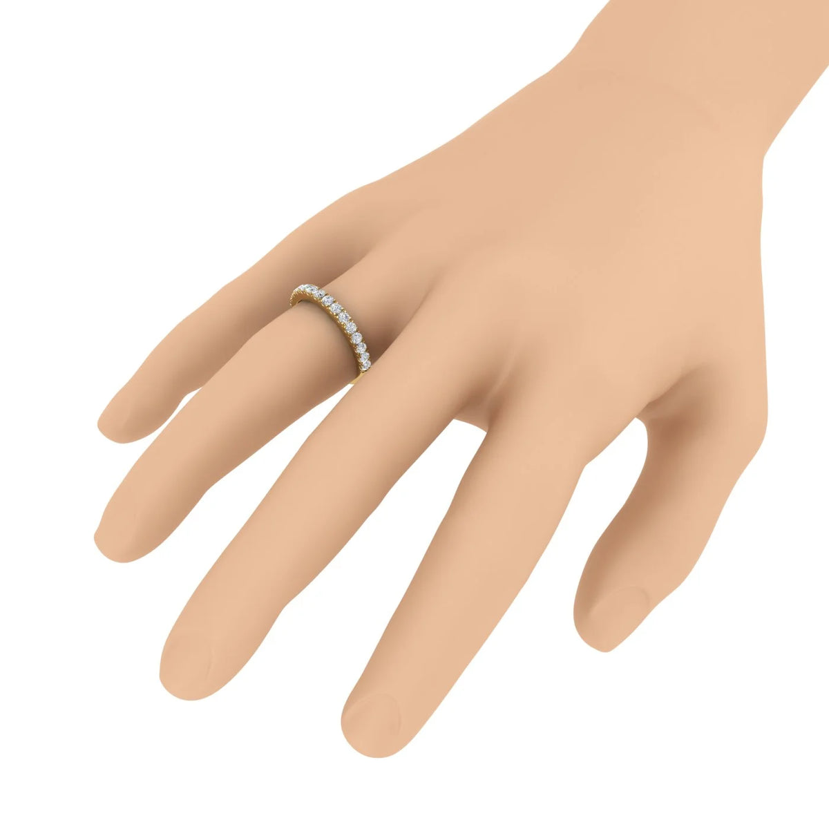 14K Yellow Gold Diamond Wedding Band Ring U98952