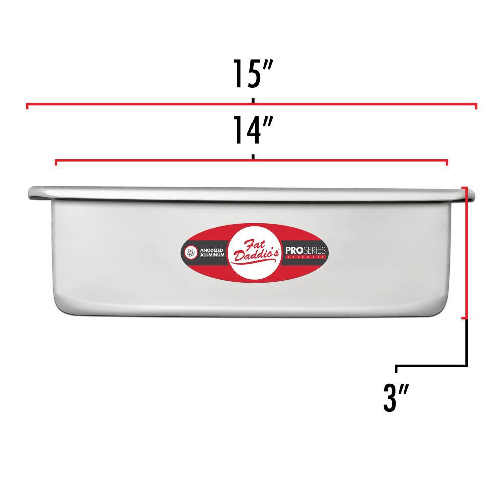 Anodized Aluminum Solid Bottom Square Cake Pan Set E82890