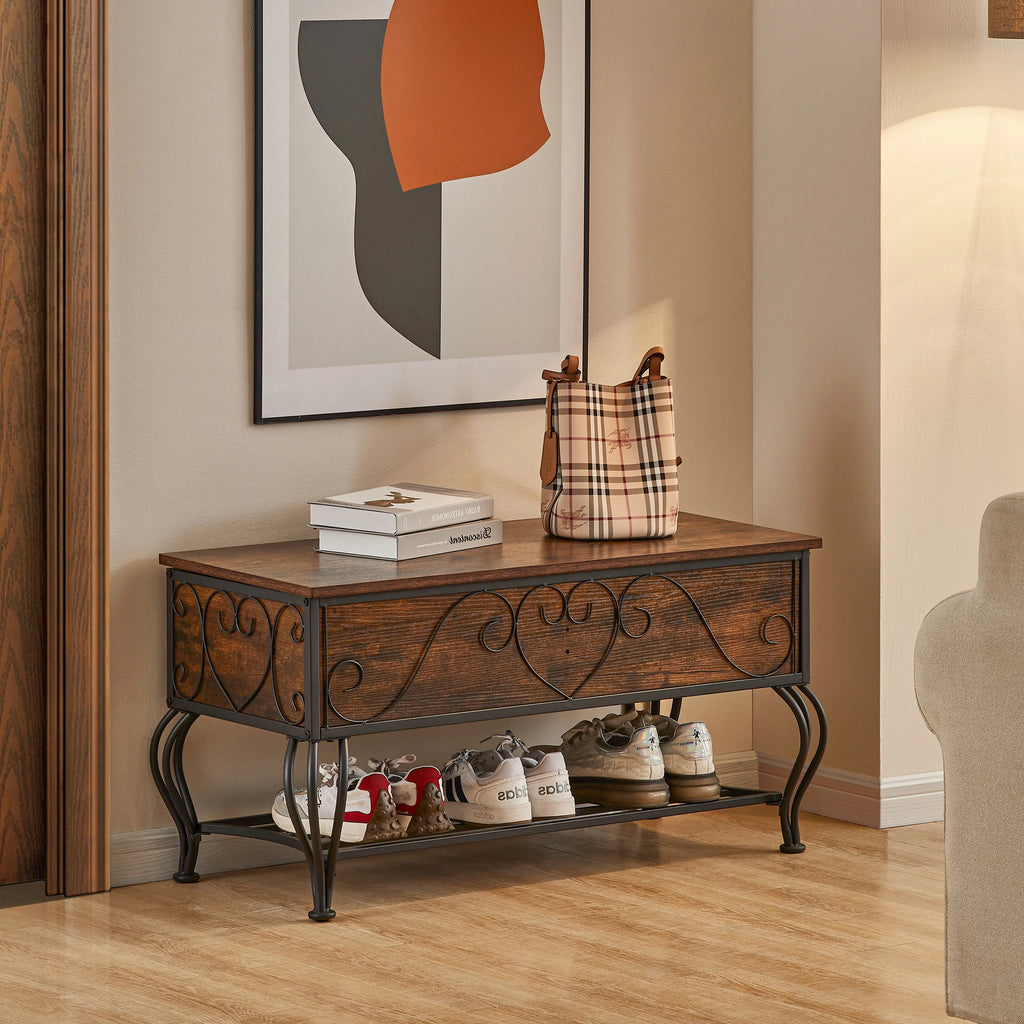 Shoe Rack Bench with Storage Shelf X513814