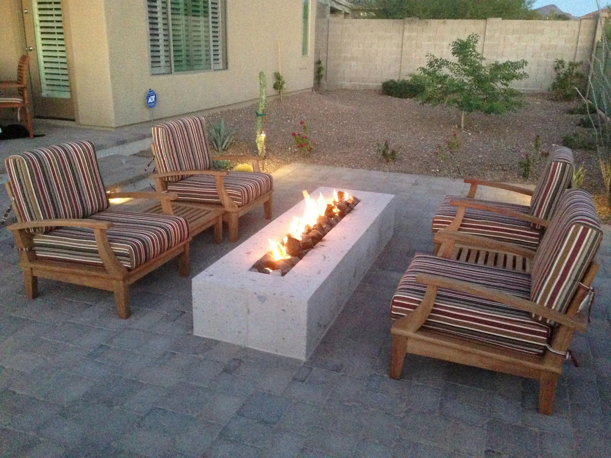 Grade-A Teak Wood 7 Piece Sofa Set with 4 Lounge Chairs, 2 Ottomans and Round Coffee Table L210024