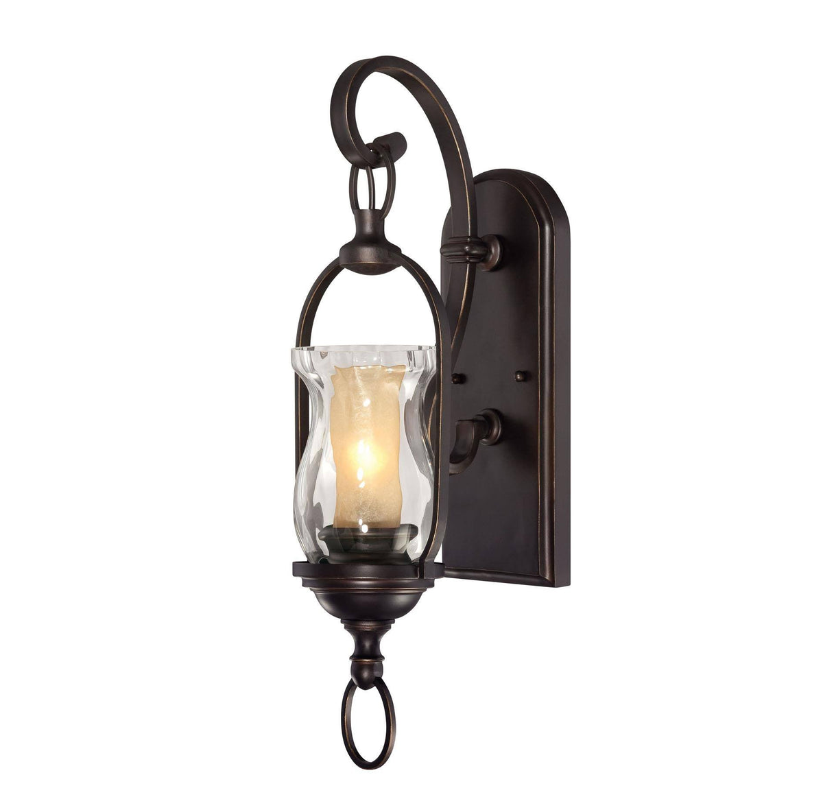 English Bronze 1-Light Sconce P13485
