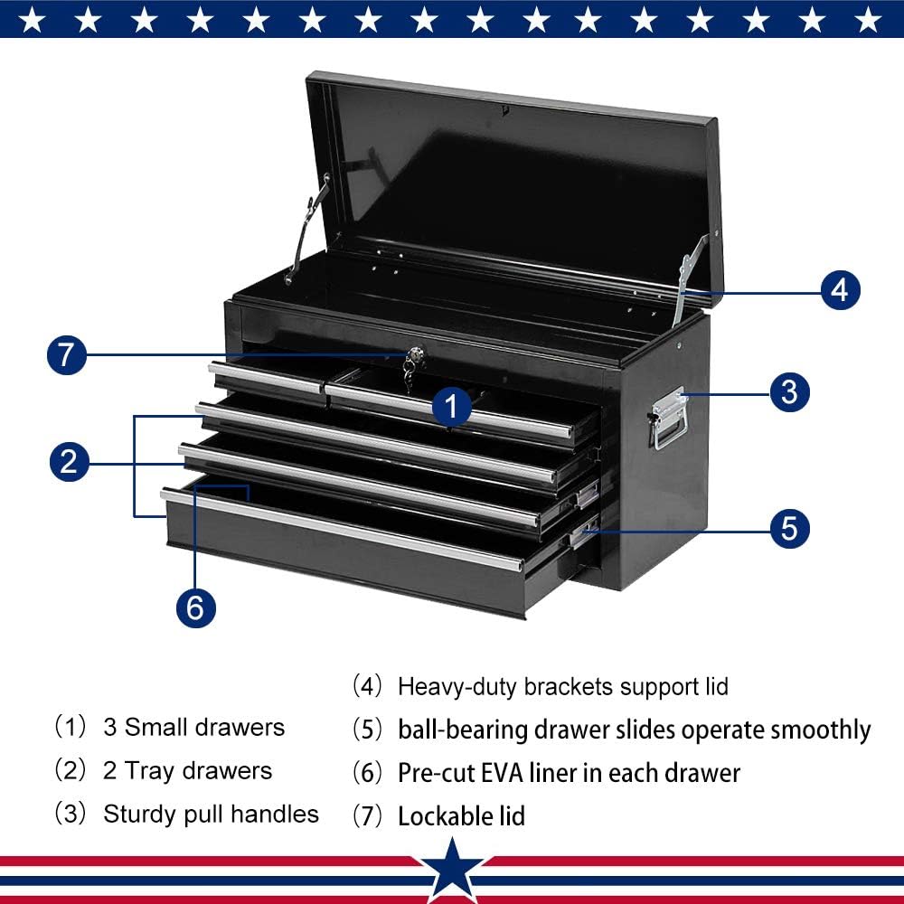 8-Drawer Rolling Tool Chest with Wheels and Drawers Z995