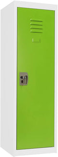 Green Metal Kids Locker with Lock and 2 Adjustable Shelves Z97704