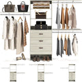 96 Inches White Oak Closet System with 3 Drawers T87278