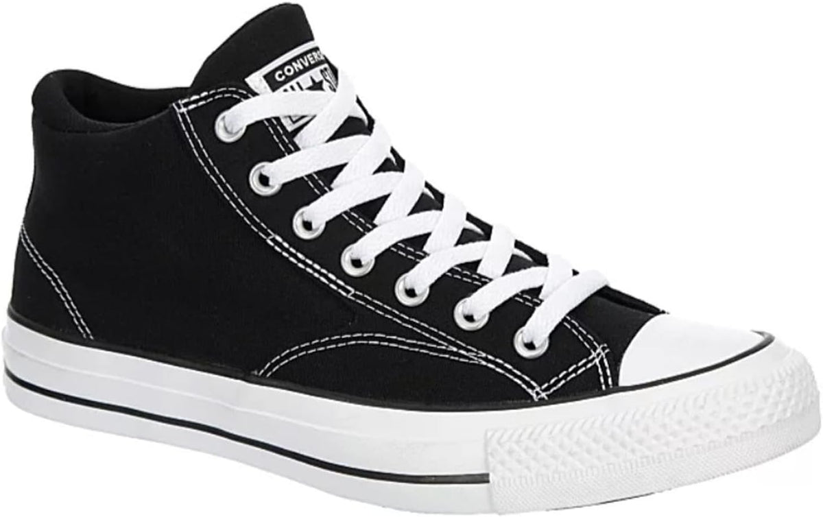 Black White Canvas Mid High Sneaker U288890