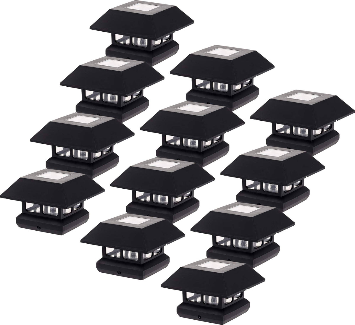 12 Pack Solar Powered LED Post Cap Light R825137