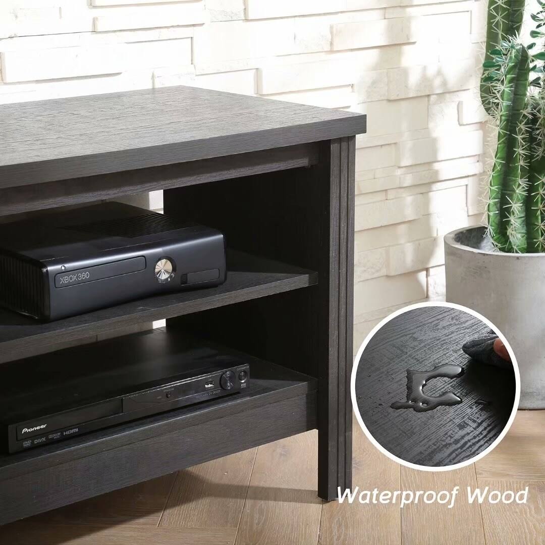 Black Farmhouse TV Stand Console Cabinet 43 inch A717