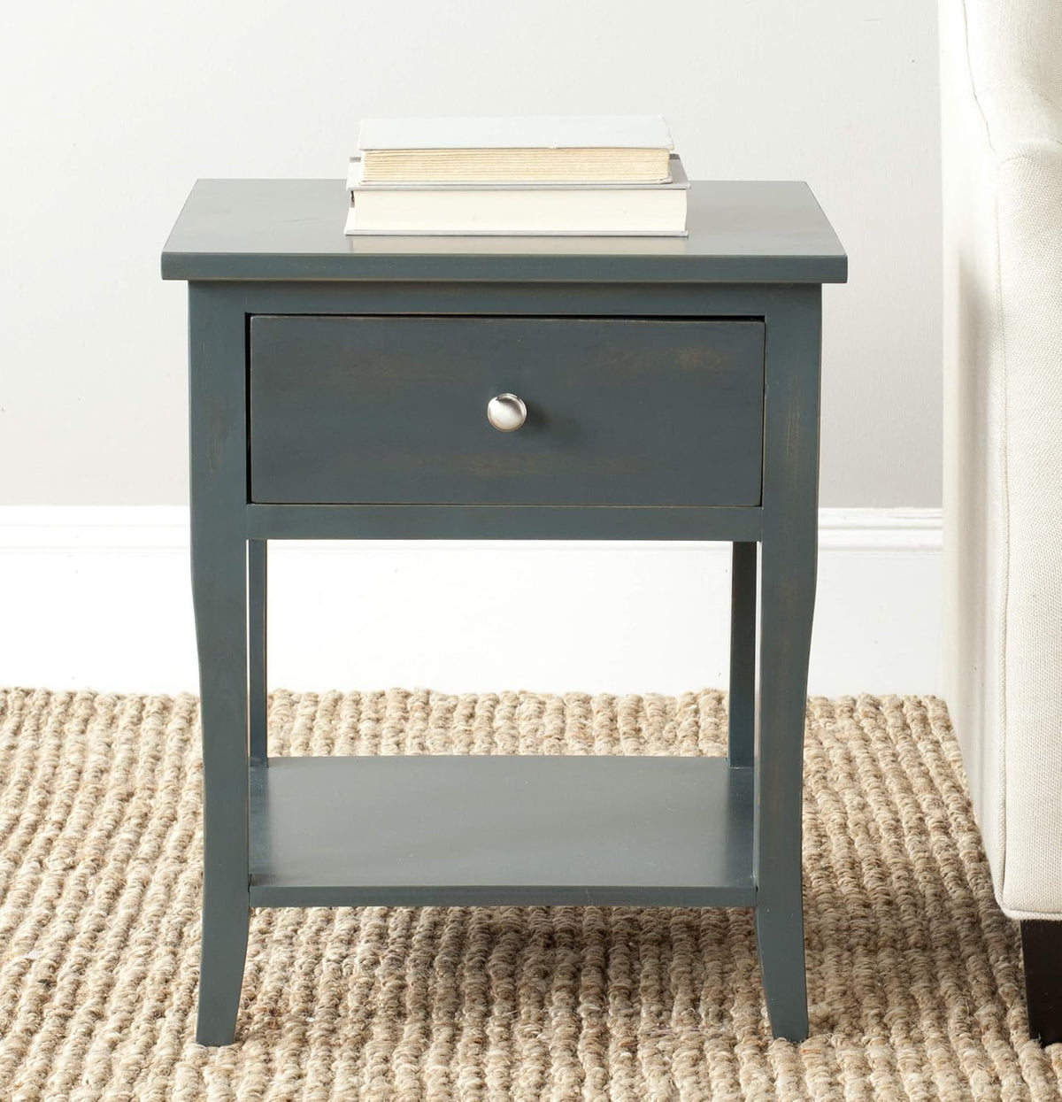 Steel Teal End Table P2496