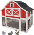 Large Wooden 65 inch Rabbit Hutch with Door and Removable Bottom Wire Mesh Z4189