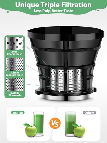 Cold Press Juicer with 5.3" Wide Mouth 250W Q783