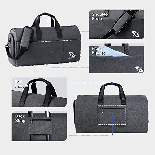 Convertible Garment Bag with Shoe Compartment, Detachable Shoulder Strap U929449