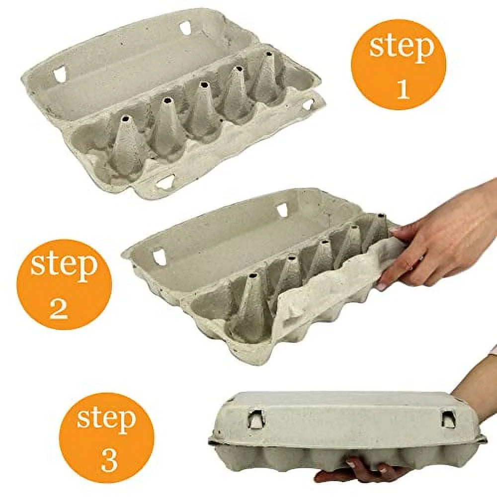 [18 Pack] Printed Pulp Egg Cartons V281