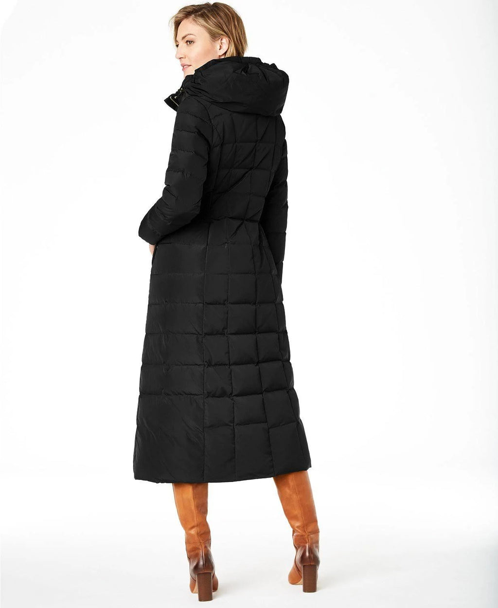Black Maxi Puffer Coat M384