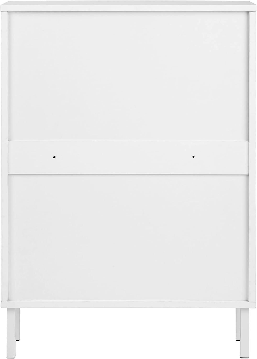 White 2-Drawer Shoe Cabinet with Rattan Doors Z2457