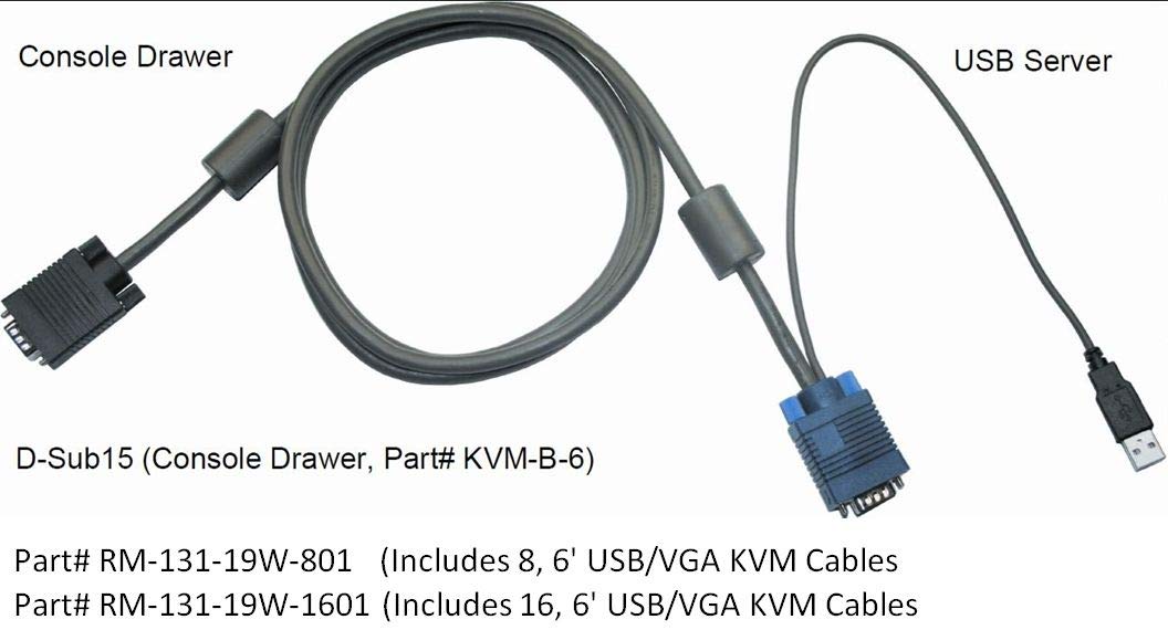 1U 19 Rackmount Monitor with 8 Port KVM Switch T817965