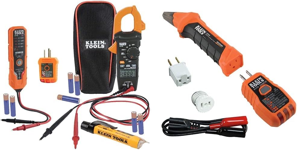 Electrical Voltage Test Kit with Clamp Meter, Three Testers, Test Leads, Pouch and Batteries D652