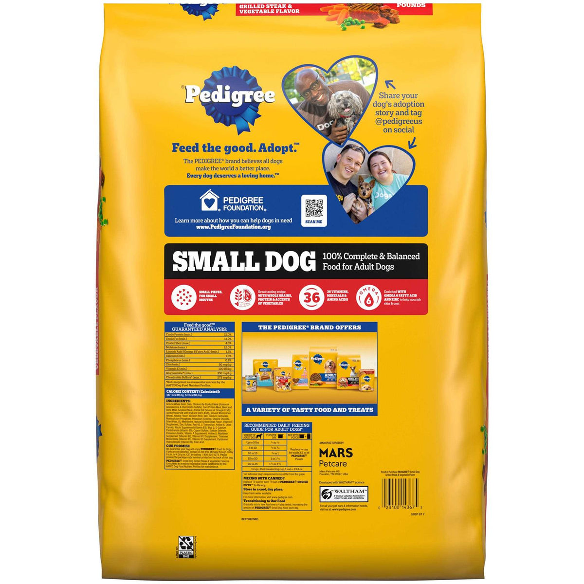 Grilled Steak & Vegetable Flavor Small Dog Adult Dry Dog Food U9875