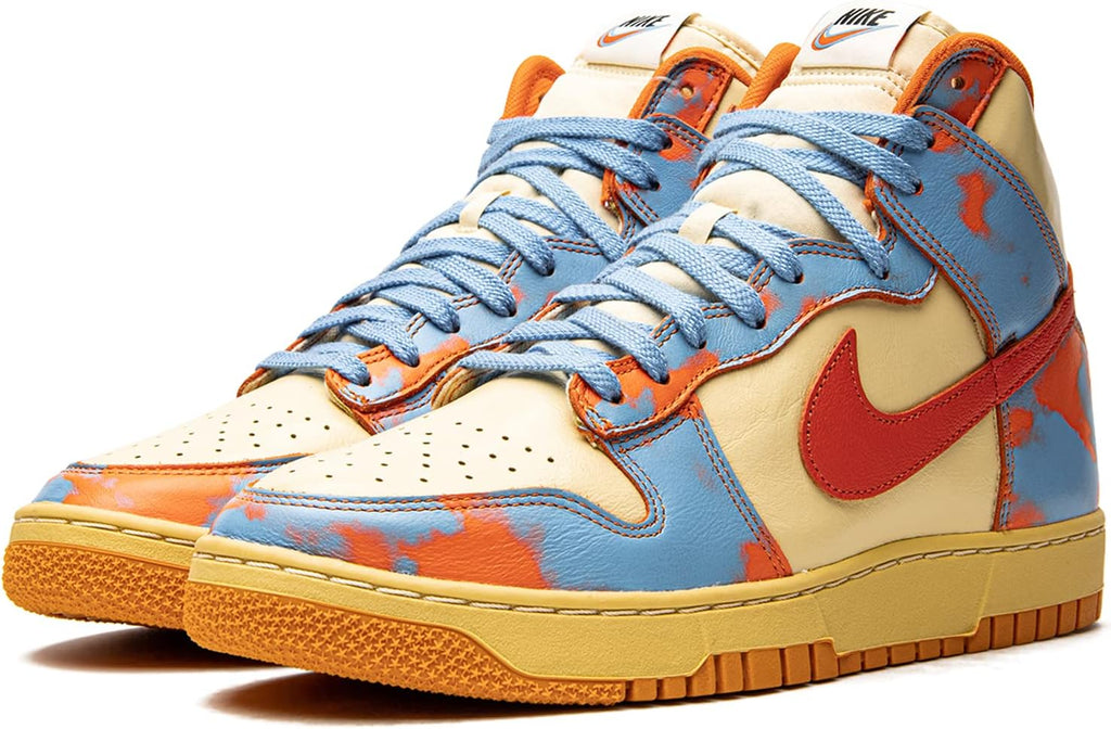 Orange Acid Wash High Top Sneakers W451127