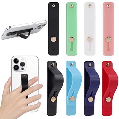 8 Pcs Phone Grip with Stand Phone Strap Holder J5797