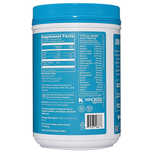 Unflavored Collagen Peptides Dietary Supplement, 24 Oz E5688