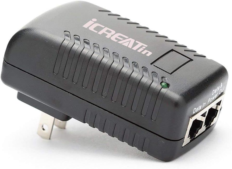 2-Pack Wall PoE Injector Power Over Ethernet Adapter 802.3af 48V 24W K155709