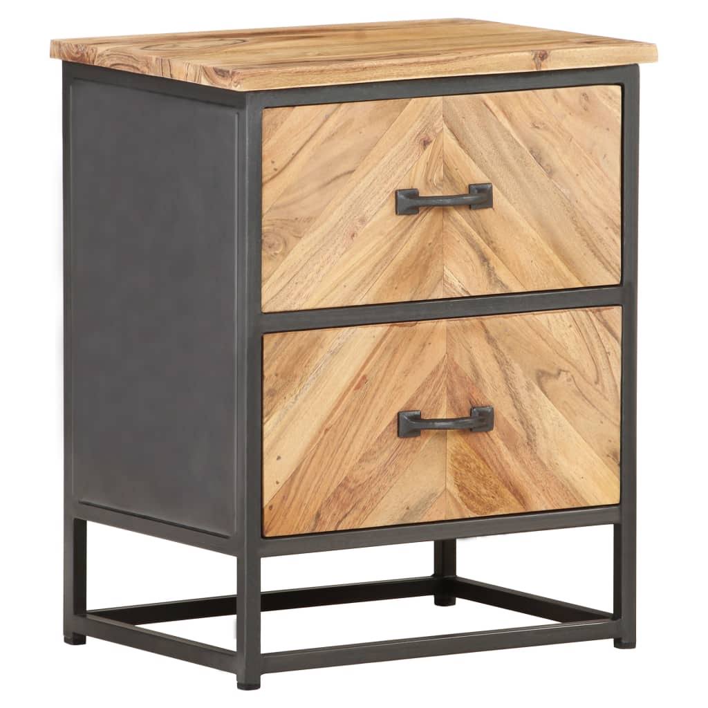 Solid Acacia Wood Bedside Cabinet O748974