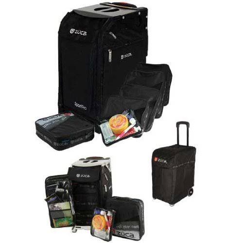 Black Travel Insert Bag and Frame with 5 Pouches and Travel Cover S308