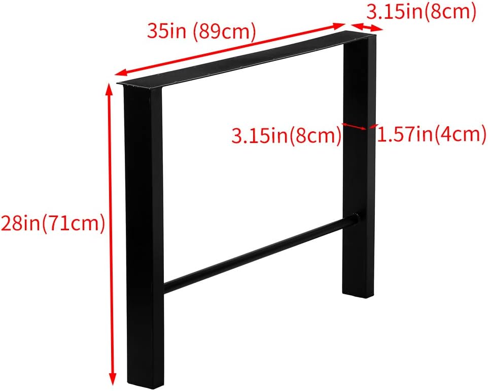 Black Metal Table Legs 2 PCS T805