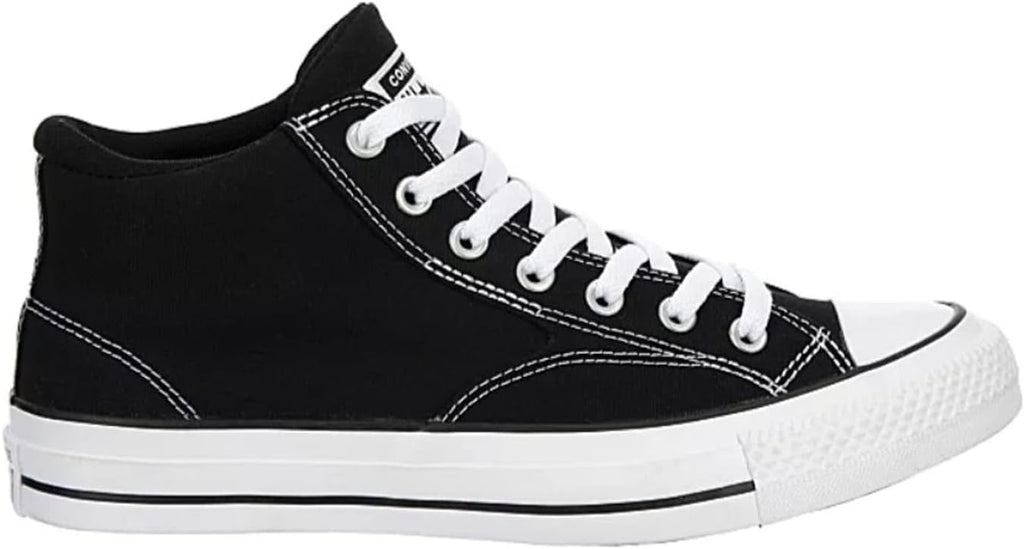 Black White Canvas Mid High Sneaker U288890