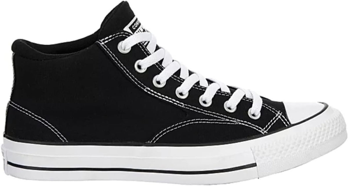 Black White Canvas Mid High Sneaker U288890