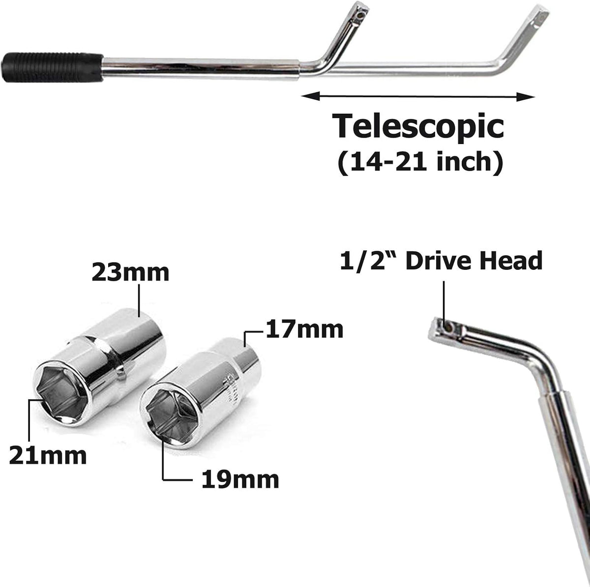 Extendable Lug Wrench and 2 Ton Scissor Jack Kit G21555