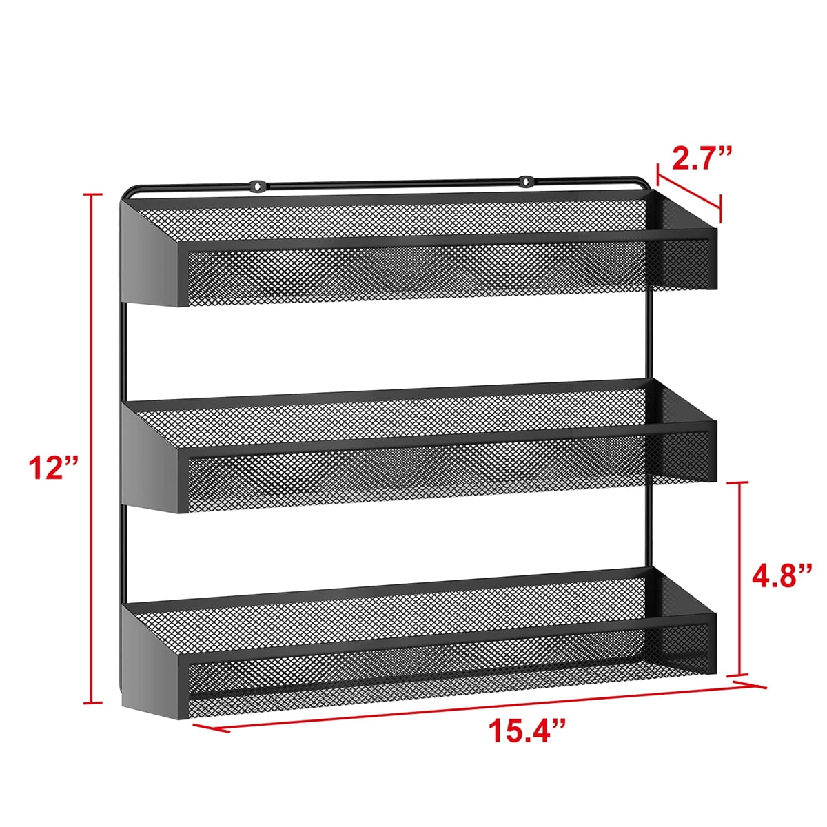 2 Pack 3 Tier Black Spice Rack Organizer V587550