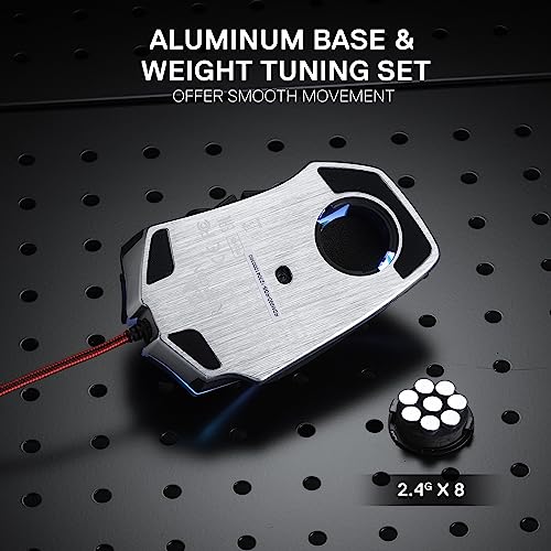 Optical Wired Ergonomic Gaming Mouse with 12 Side Buttons, 12,400 DPI U42524
