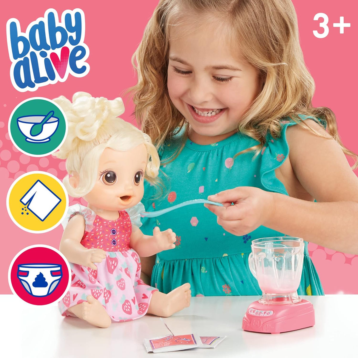 Baby Doll with Toy Blender, Blonde Hair A30689