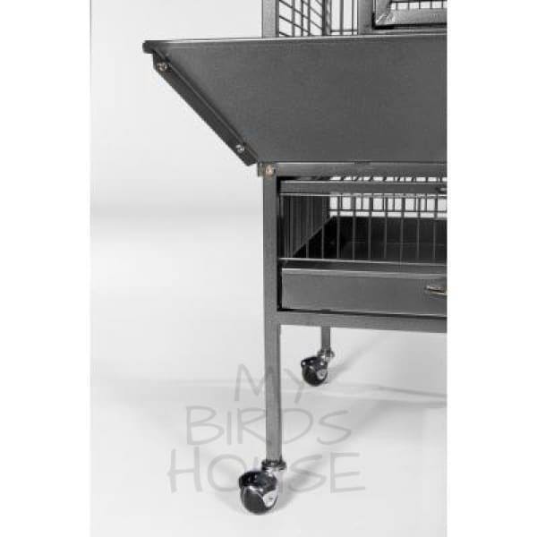 Small Pewter Bird Cage W2056