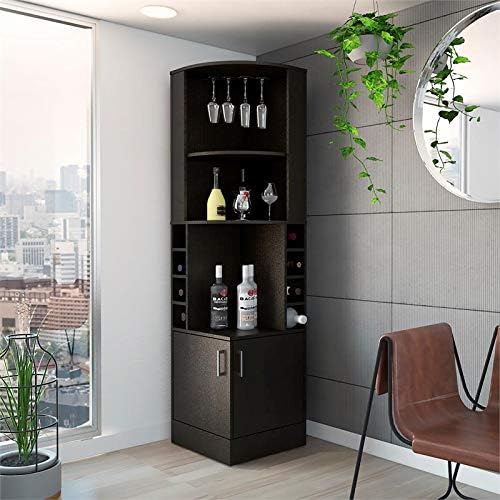 Black Corner Bar Cabinet J523027