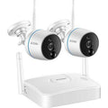 1080p 4CH Mini NVR and 2 Weatherproof WiFi IP Cameras F626