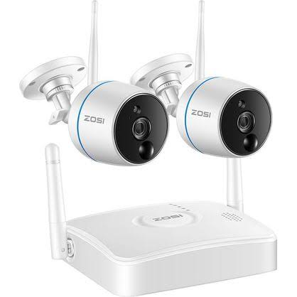 1080p 4CH Mini NVR and 2 Weatherproof WiFi IP Cameras F626