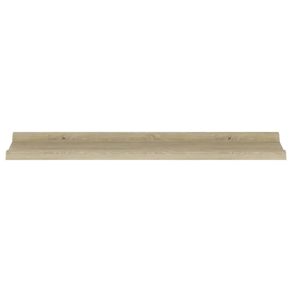 2 Piece MDF Floating Shelves Sonoma Oak 31.5 x 3.5 x 1.2 Inches M261624