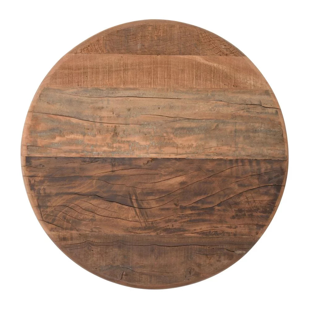 24" Round Rustic Solid Wood Coffee Table A2214