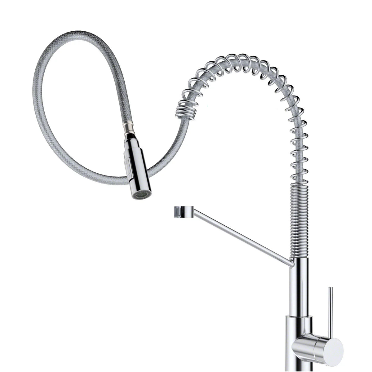 Single Handle Pull Down Kitchen Sink Faucet, Chrome F878